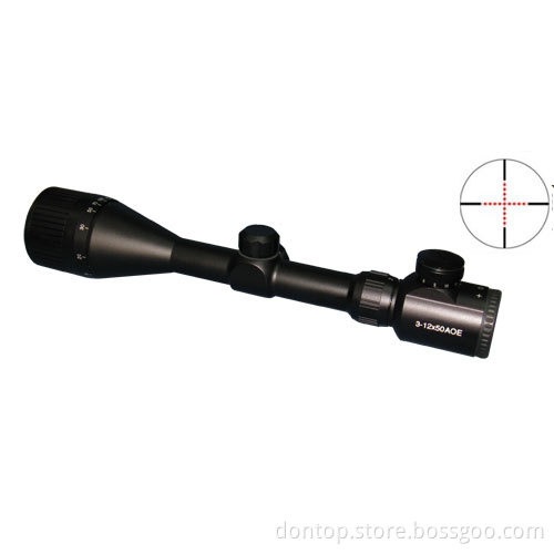 3-12X50e Black Matte Shooter Optical Gun Scope Duplex Reticle (RAK/3-12X50E)